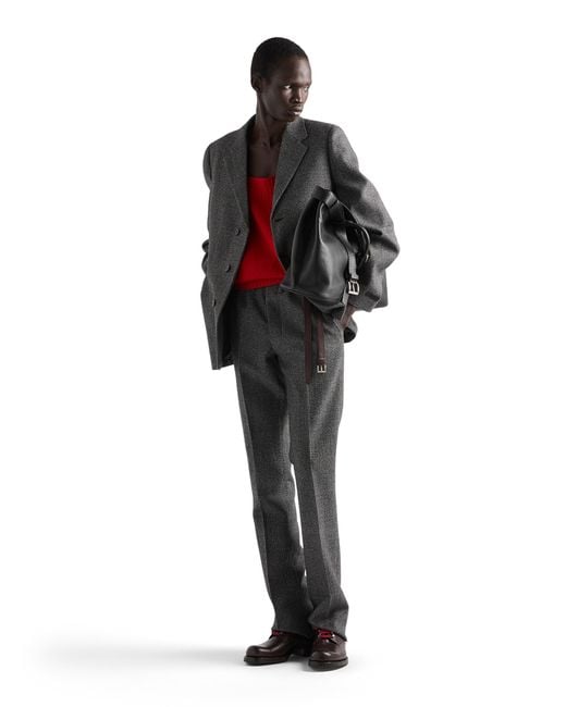 Prada Gray Wool Pants, Slate for men