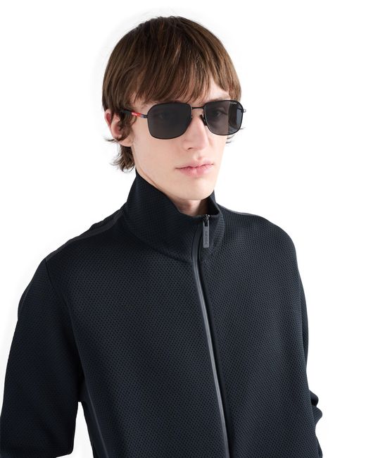 Prada Blue Linea Rossa Sunglasses for men