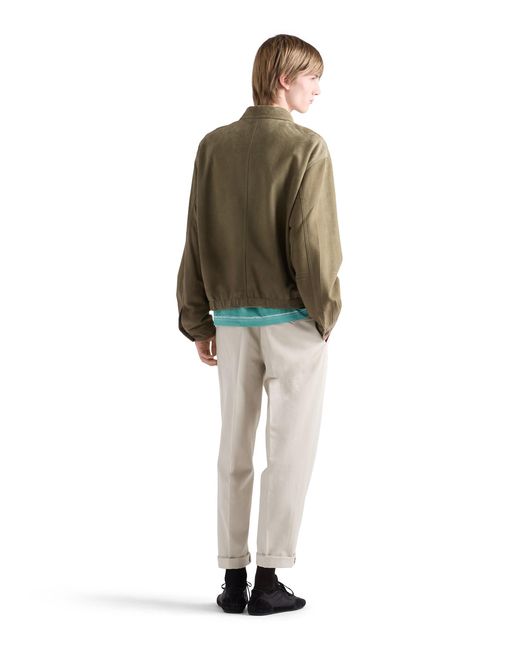 Prada Natural Suede Jacket, Sage for men