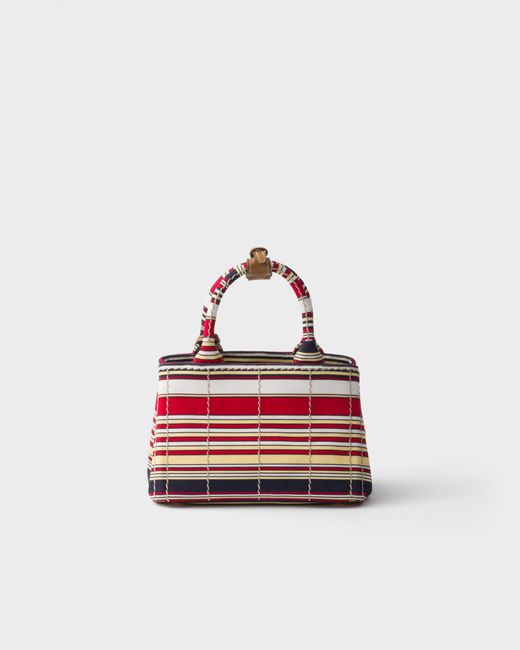 Borsa Jardinière Mini di Prada in White