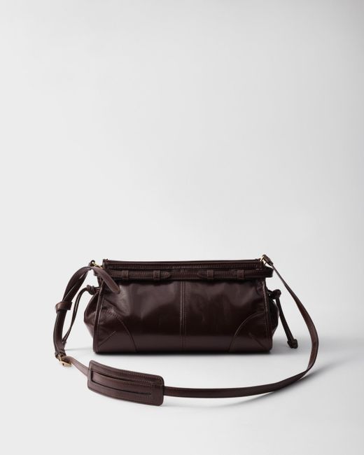 Prada Black Bonnie Kleine Schultertasche Aus Leder