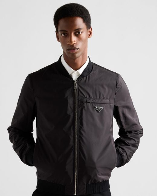 Prada Bomberjacke Aus Nappa-Leder in Black für Herren