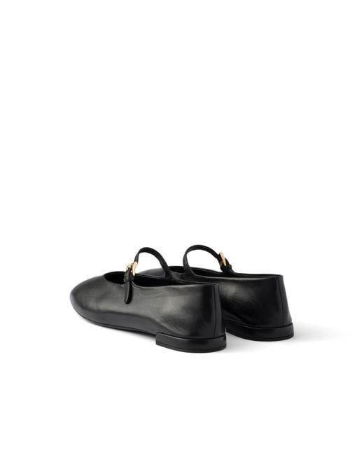 Prada White Leather Ballerinas
