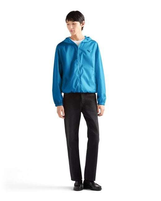 Prada Blue Re-Nylon Rain Jacket