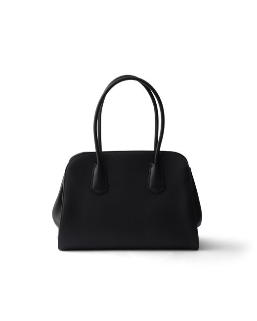 Prada Black Medium Leather Tote Bag