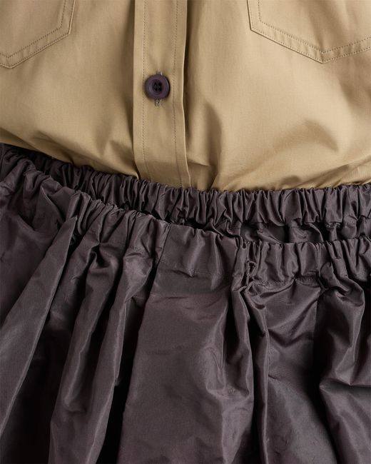 Prada Multicolor Technical Taffeta Skirt, Hematite