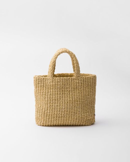 Prada Metallic Small Crochet Tote Bag