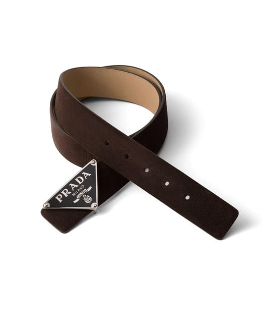 Prada Brown Suede Belt Strap for men