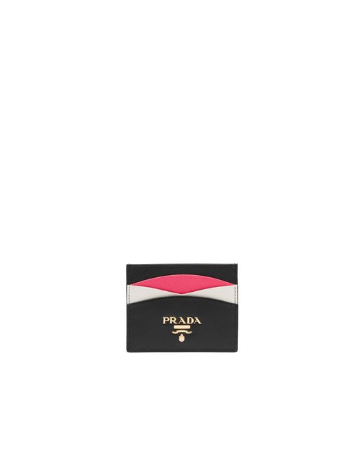 Prada White Saffiano Leather Card Holder
