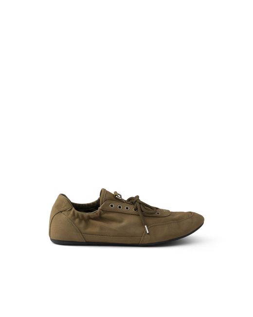 Prada Metallic Collapse Canvas Sneakers, Size 6 for men
