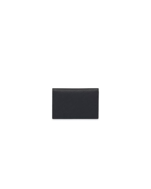 Prada White Saffiano Leather Card Holder