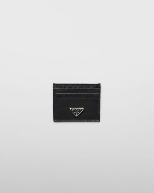Prada White Re-Nylon And Saffiano Leather Card Holder for men