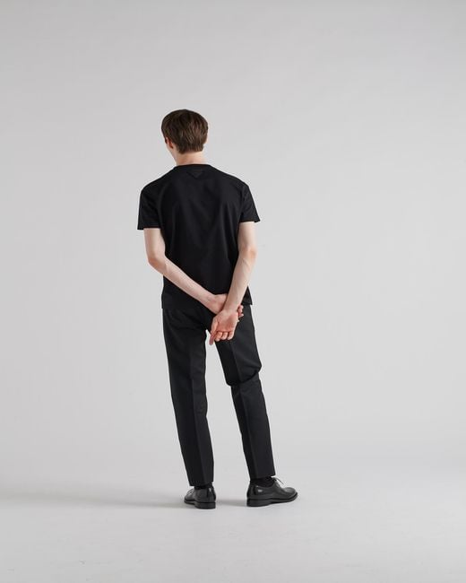 Prada Blue Slim-Fit Crew-Neck Cotton T-Shirts Pack Of Three Xxxl for men