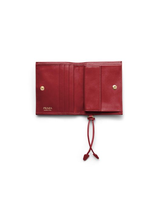Prada Red Small Leather Wallet