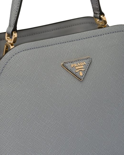 Prada Gray Medium Saffiano Leather Matinée Bag