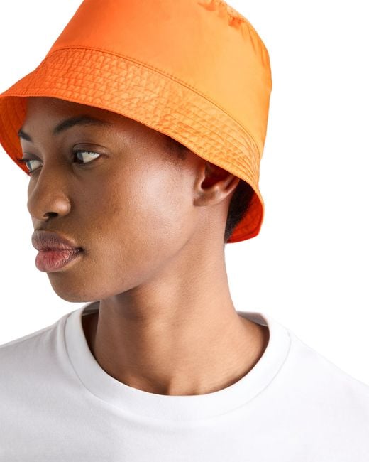 Prada Orange Foldable Re-Nylon Bucket Hat