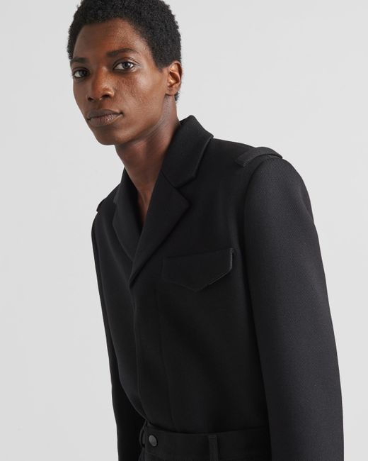Prada Black Wool Blouson Jacket for men