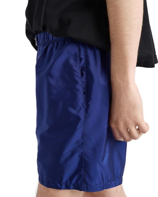 Prada Blue Re-Nylon Swim Trunks for men