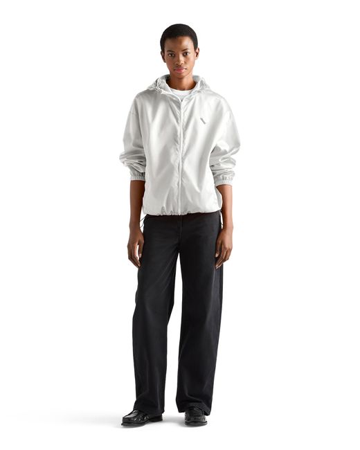 Prada White Re-Nylon Rain Jacket