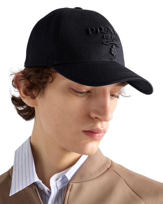 Cappello Da Baseball di Prada in Black da Uomo
