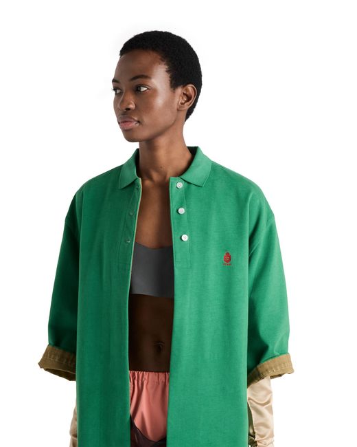Prada Green Old Piqué Blouson Jacket