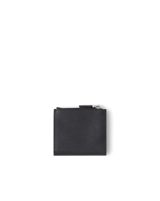 Prada White Small Saffiano Leather Wallet for men