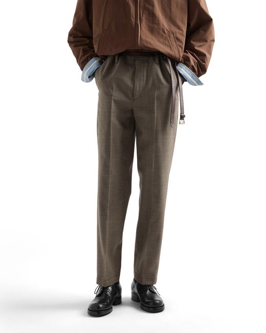 Prada Gray Wool Pants for men