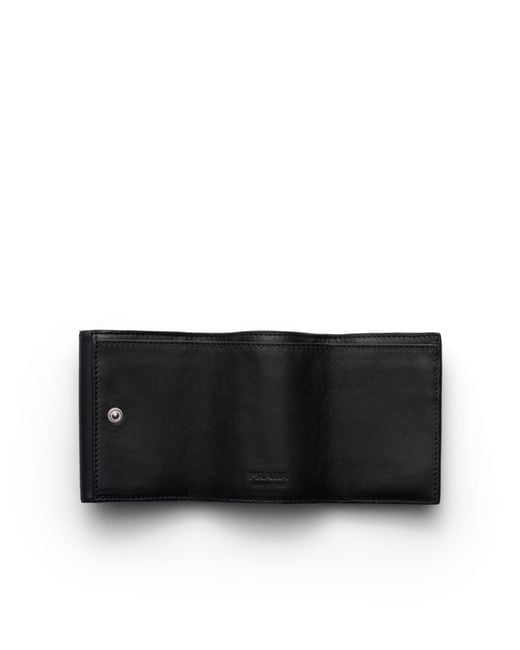 Prada White Small Antiqued Leather Wallet for men