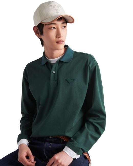 Prada White Linen Trucker Hat for men