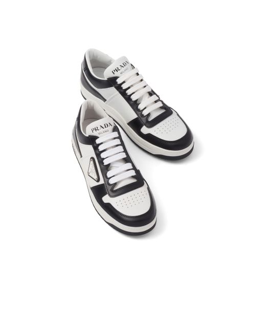 Sneakers Mujeres cuero blanco/negro Prada de color White