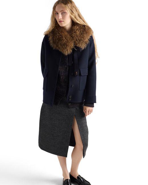 Prada Blue Double Cashwool Jacket