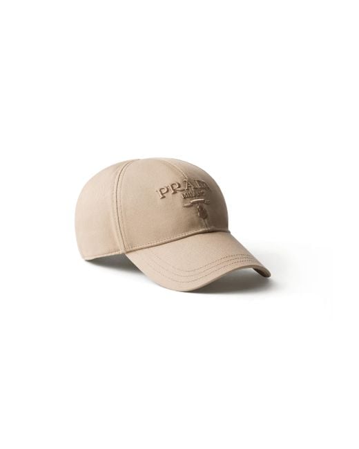 Prada White Drill Baseball Cap for men