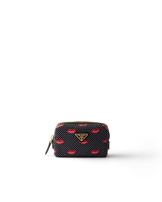 Prada White Printed Re-Nylon Pouch