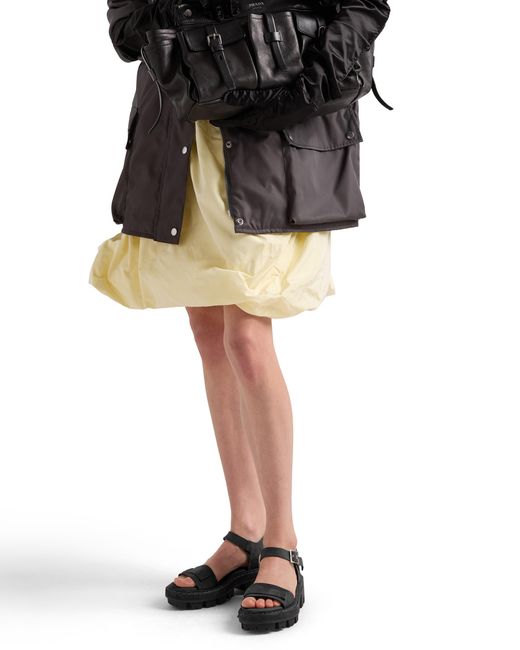 Prada Natural Technical Taffeta Skirt