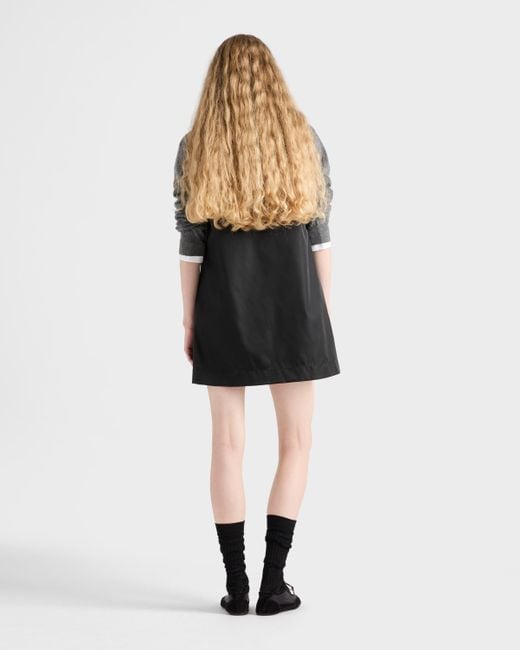Prada Black Re-Nylon Mini-Dress