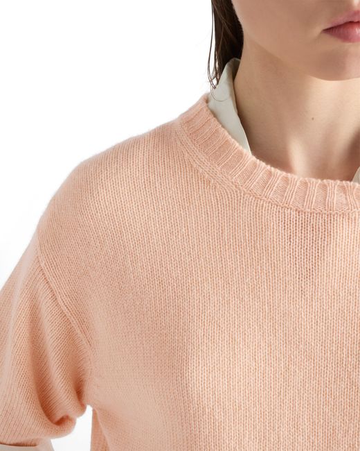 Prada White Wool And Cashmere Crew-Neck Sweater