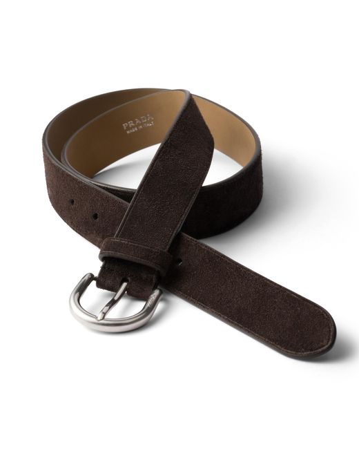 Prada Multicolor Suede Belt for men