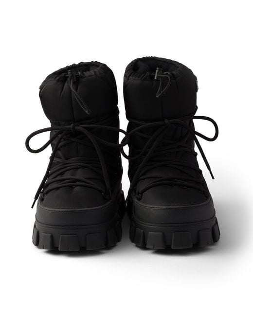 Prada Black Nylon Gabardine Après Ski Boots for men