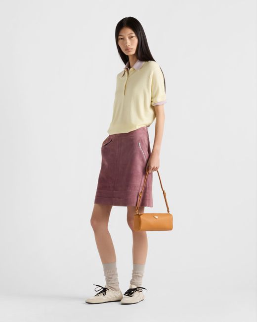 Prada Yellow Pouch Aus Leder