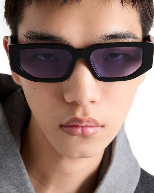 Prada Blue Sunglasses With Triangle Logo for men