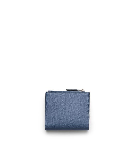 Prada Blue Small Saffiano Leather Wallet for men