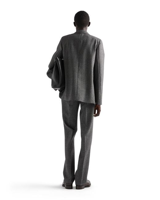 Prada Gray Wool Pants, Slate for men