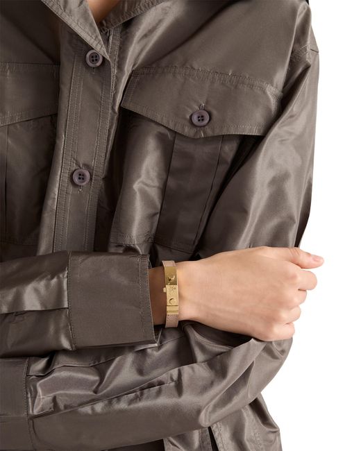 Prada White Saffiano Leather Bracelet