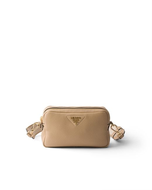 Borsa A Tracolla Small di Prada in Natural