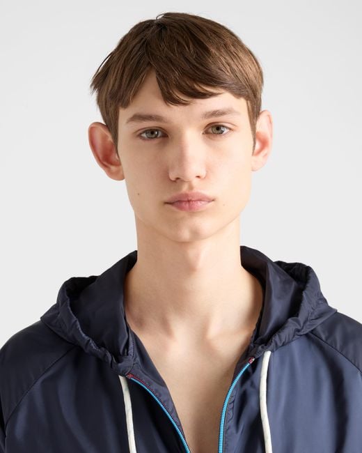 Prada Blue Re-Nylon Blouson Jacket for men