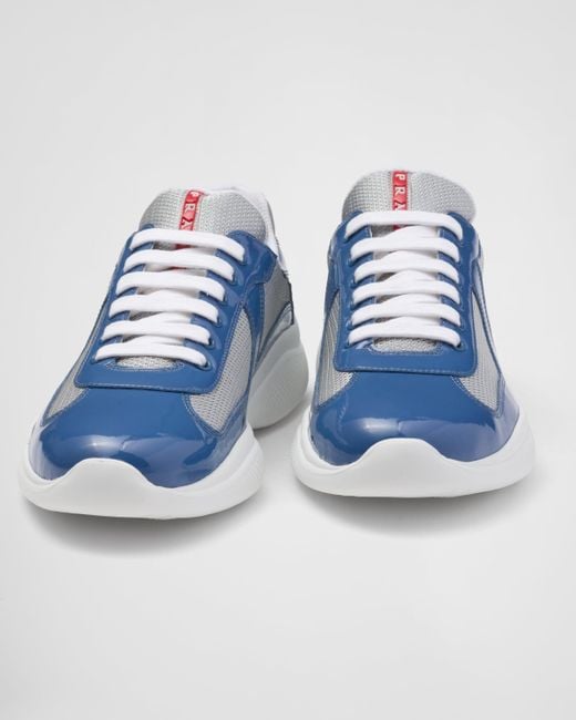 Prada Blue Americas Cup Trainers for men