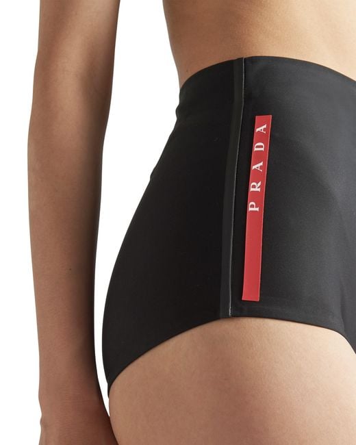 Prada Black Stretch Jersey Swim Shorts