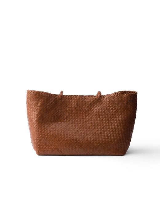 Prada Brown Large Leather Tote Bag