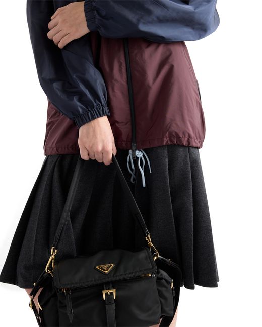 Prada Blue Lightweight Re-Nylon Blouson Jacket, Royal/Garnet