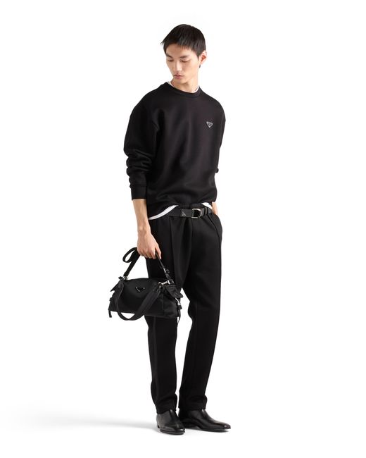 Prada Black Technical Cotton Sweatshirt for men
